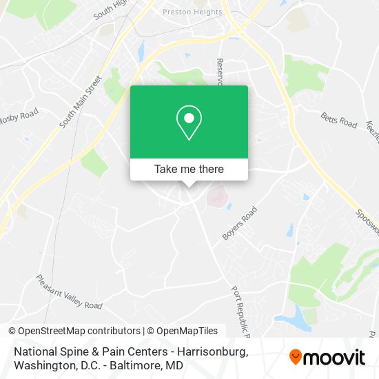 Mapa de National Spine & Pain Centers - Harrisonburg