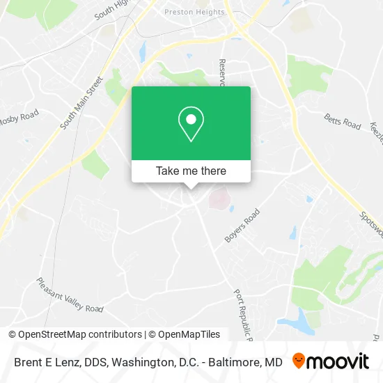 Brent E Lenz, DDS map