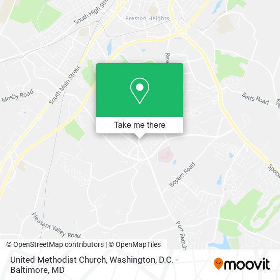 United Methodist Church map