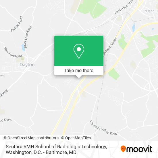 Sentara RMH School of Radiologic Technology map
