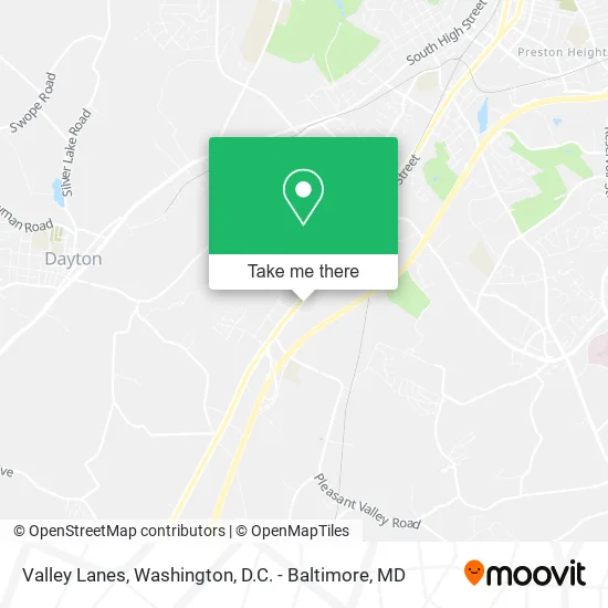 Valley Lanes map