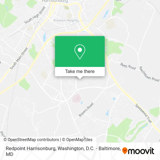 Redpoint Harrisonburg map