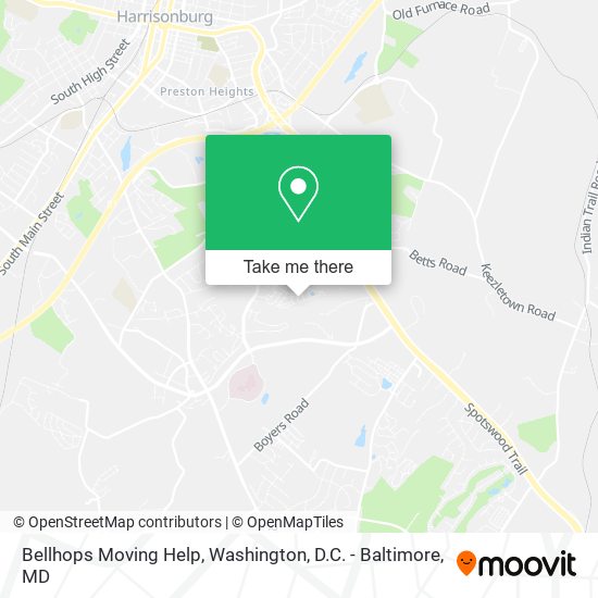 Mapa de Bellhops Moving Help