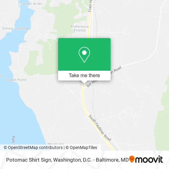 Potomac Shirt Sign map