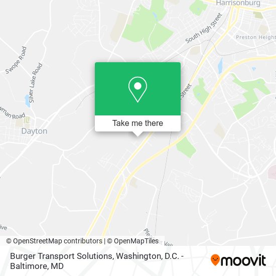 Mapa de Burger Transport Solutions