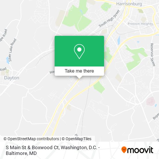 S Main St & Boxwood Ct map