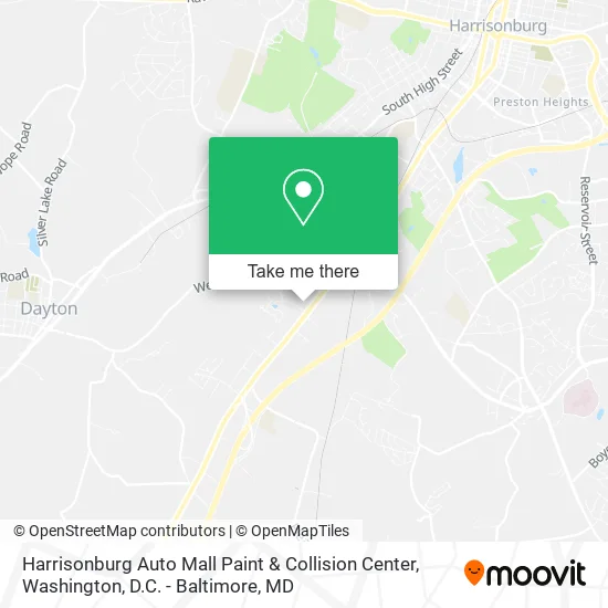 Harrisonburg Auto Mall Paint & Collision Center map