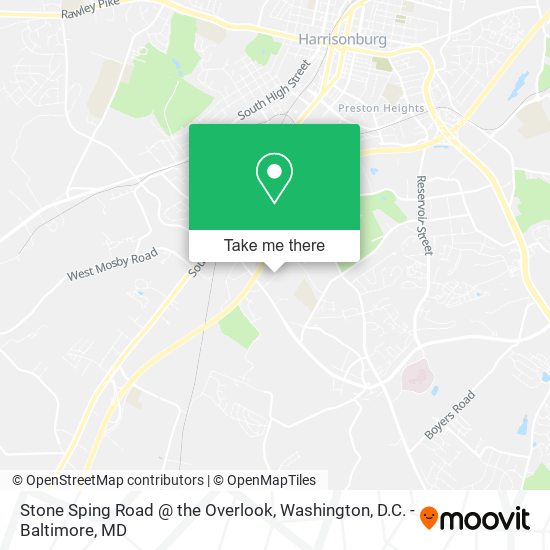 Stone Sping Road @ the Overlook map