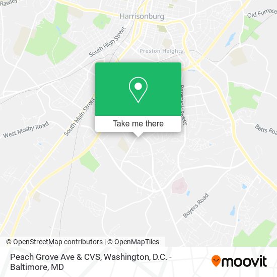 Mapa de Peach Grove Ave & CVS