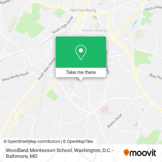 Woodland Montessori School map