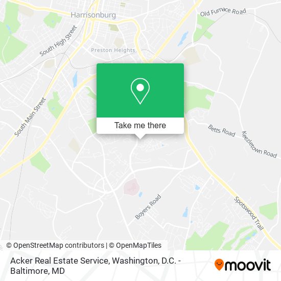 Acker Real Estate Service map
