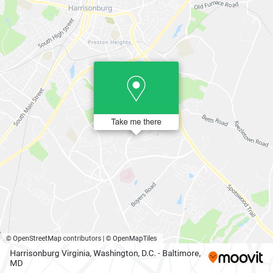 Harrisonburg Virginia map
