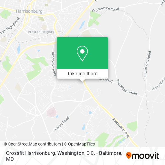 Crossfit Harrisonburg map