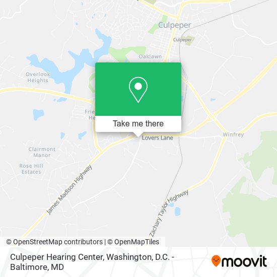 Mapa de Culpeper Hearing Center