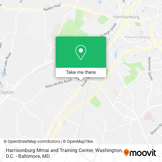 Mapa de Harrisonburg Mmai and Training Center