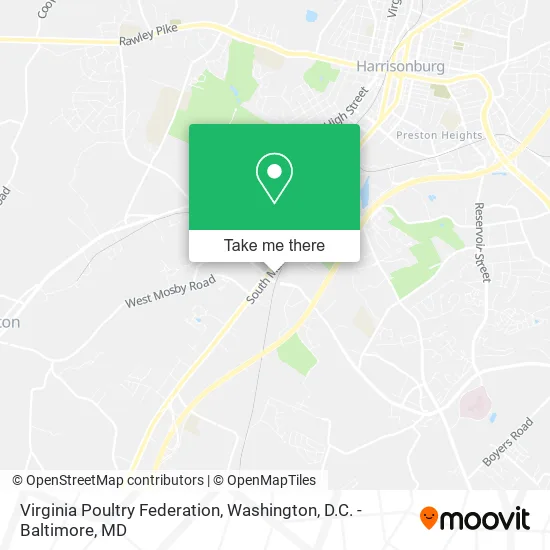 Mapa de Virginia Poultry Federation