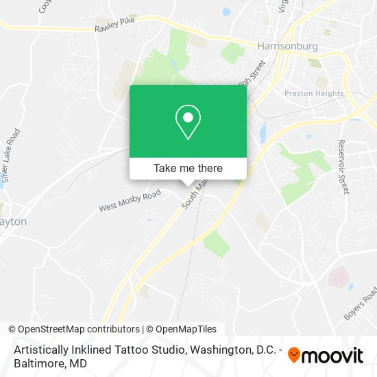 Mapa de Artistically Inklined Tattoo Studio