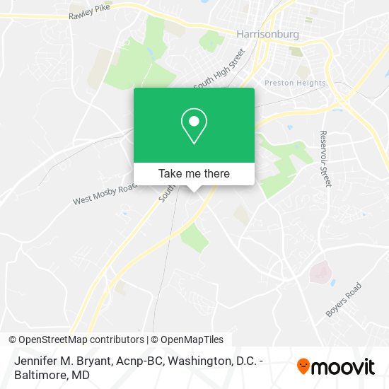 Jennifer M. Bryant, Acnp-BC map