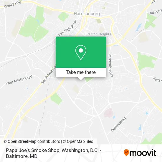 Mapa de Papa Joe's Smoke Shop