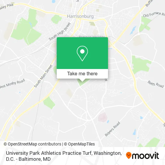 Mapa de University Park Athletics Practice Turf