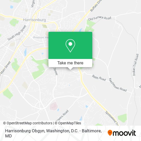 Mapa de Harrisonburg Obgyn
