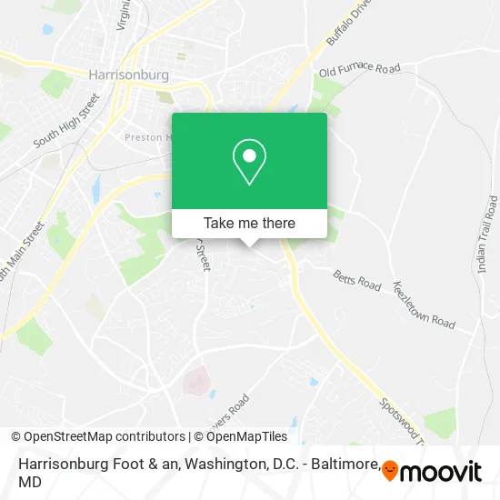 Harrisonburg Foot & an map