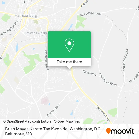 Brian Mayes Karate Tae Kwon do map