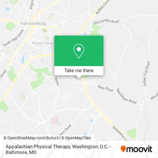 Appalachian Physical Therapy map