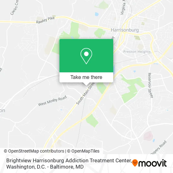 Mapa de Brightview Harrisonburg Addiction Treatment Center