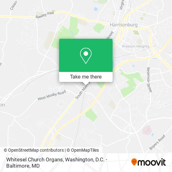 Mapa de Whitesel Church Organs