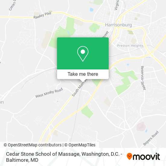 Cedar Stone School of Massage map
