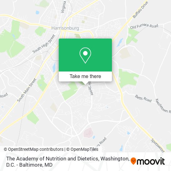 The Academy of Nutrition and Dietetics map