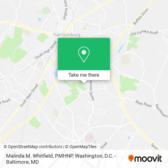 Malinda M. Whitfield, PMHNP map