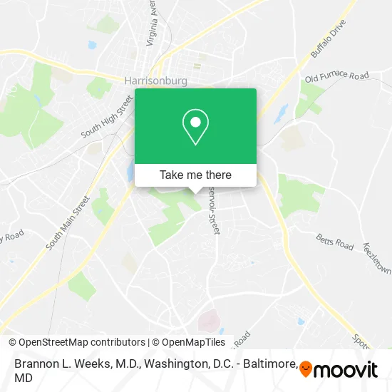 Mapa de Brannon L. Weeks, M.D.