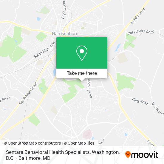 Sentara Behavioral Health Specialists map