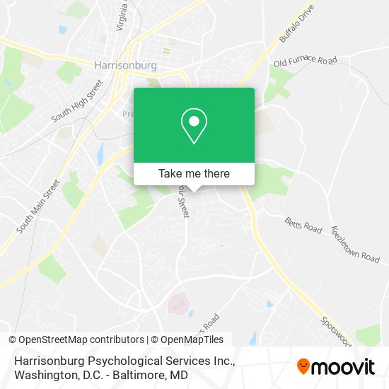 Mapa de Harrisonburg Psychological Services Inc.