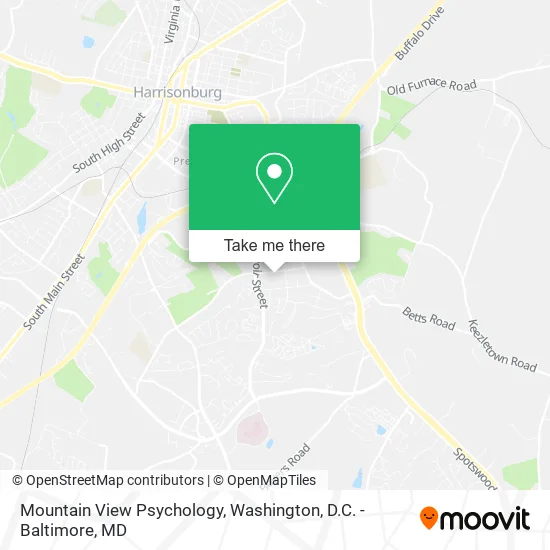 Mountain View Psychology map