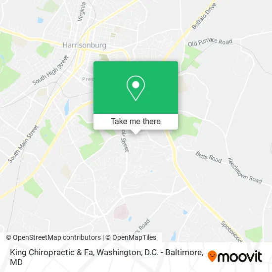 King Chiropractic & Fa map