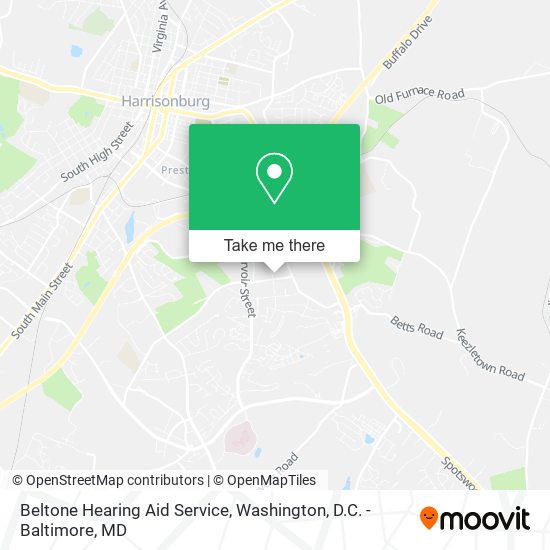 Mapa de Beltone Hearing Aid Service