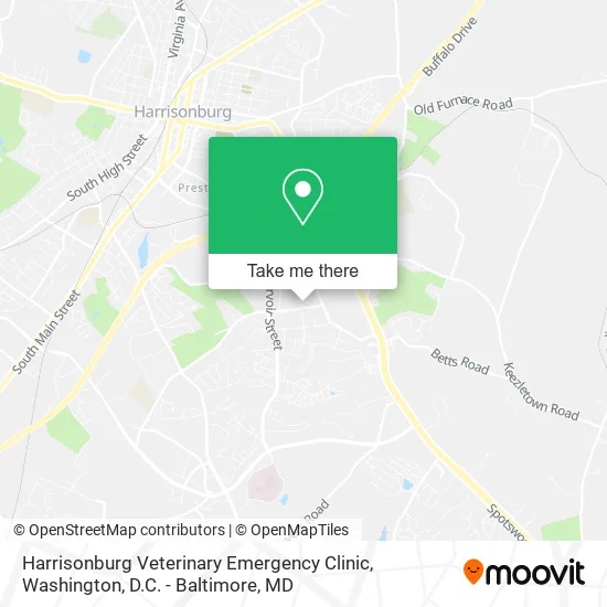Harrisonburg Veterinary Emergency Clinic map