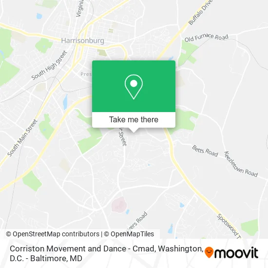 Corriston Movement and Dance - Cmad map