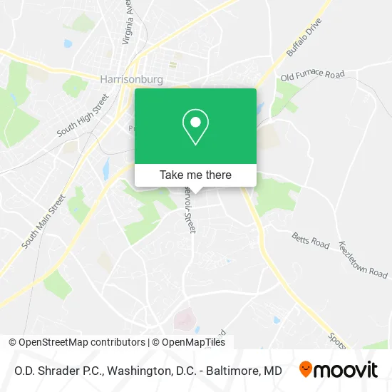 O.D. Shrader P.C. map