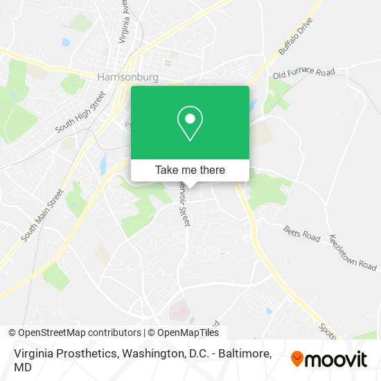 Virginia Prosthetics map