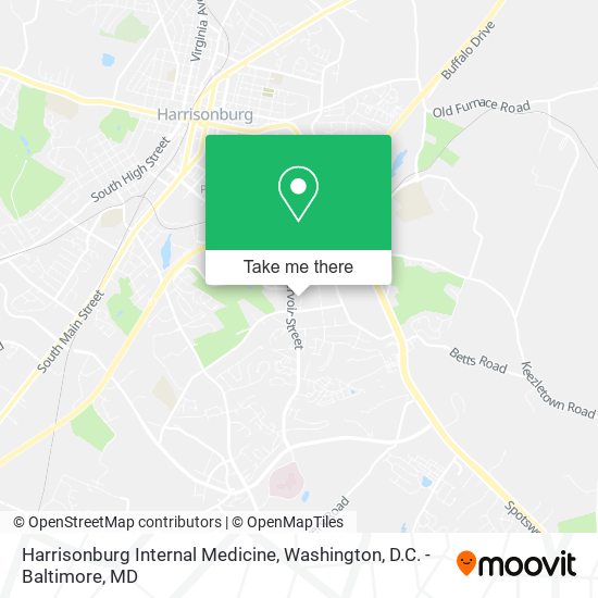 Mapa de Harrisonburg Internal Medicine