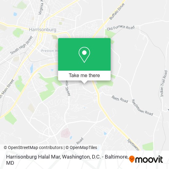 Harrisonburg Halal Mar map