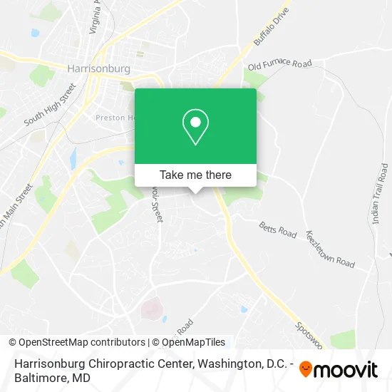 Harrisonburg Chiropractic Center map