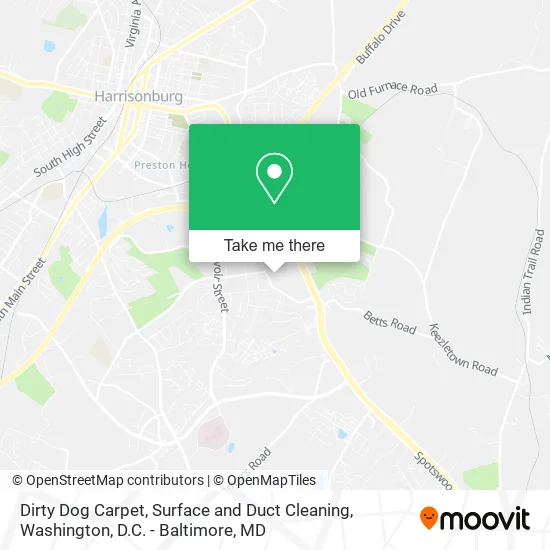 Dirty Dog Carpet, Surface and Duct Cleaning map