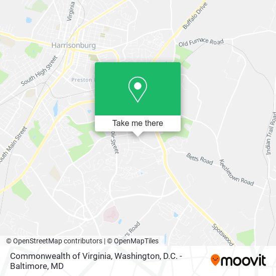 Commonwealth of Virginia map