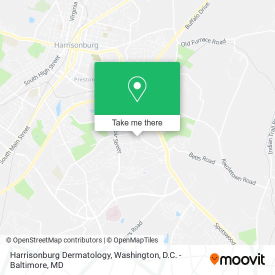Harrisonburg Dermatology map