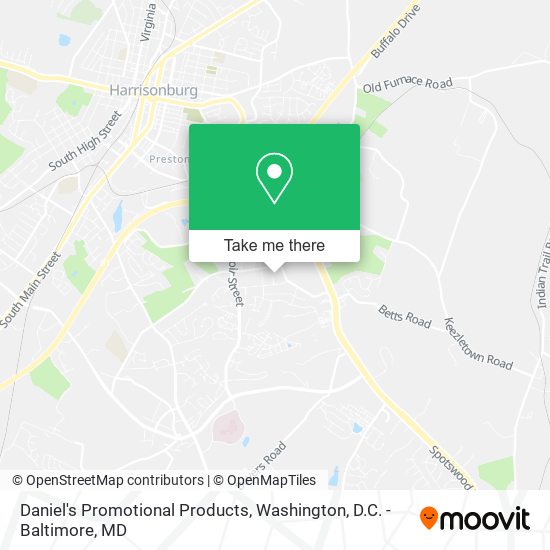 Daniel's Promotional Products map